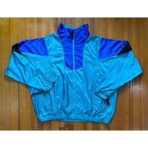 Columbia Vintage 90s Radial Sleeve Windbreaker Turquoise Purple